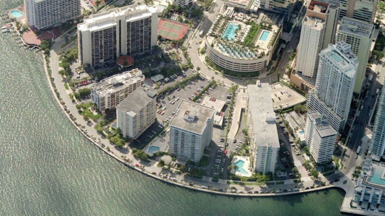 Waterfront building in Miami’s Brickell neighborhood has hit the market unpriced